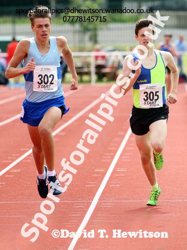 Mens under-17s 1500 metres, Northern Under-13s, U-15s and 17s Championships. Photo: David T. Hewitson/Sports for All Pics